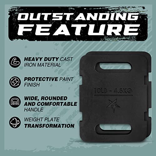 Rucking Weight Plate, Cast Iron Backpack Training Weight - view 3