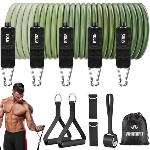 Resistance Bands with Handles, 150 lb Exercise Bands Set