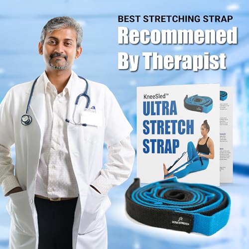 KneeSled Ultra Stretch Strap with 10 Loops, Physical Therapy Strap for Hamstring, Leg & Foot Stretching, Stretch Out Straps for PT, Yoga & Exercise Recovery - view 4