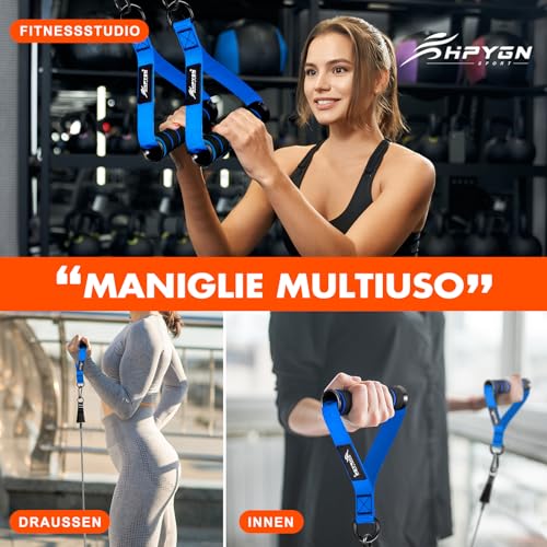 Exercise Handle, Replacement Fitness Equipment for Pilates, Yoga, Strength Trainer, Pull Down Home Gym Red, Grey, Blue Working Out Handle - view 6