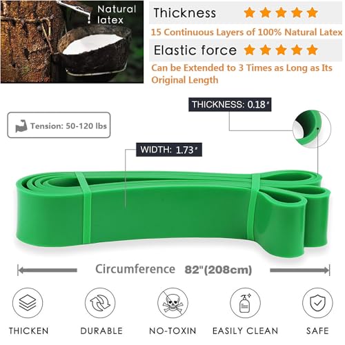 Pull-Up Bands Resistance-Bands Exercise-Bands - Pull up Assistance Bands Workout Bands Resistance for Women Long Resistance Bands Resistance Loop Bands Perfect for Gym Home or Travel - view 2