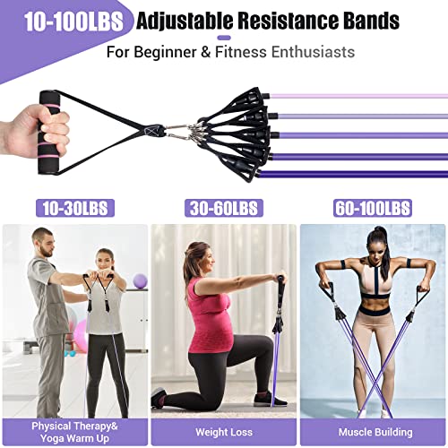 Resistance Bands with Handles for Women, 5 Level Exercise Bands - view 2