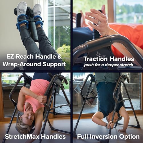 FitSpine X2 Inversion Table, Decompression Surface for Full-Body Stretch, Easy-Reach Ankle Lock, Integrated Accessories, UL Safety Certified, Heavy-Duty 300 lb Capacity - view 4