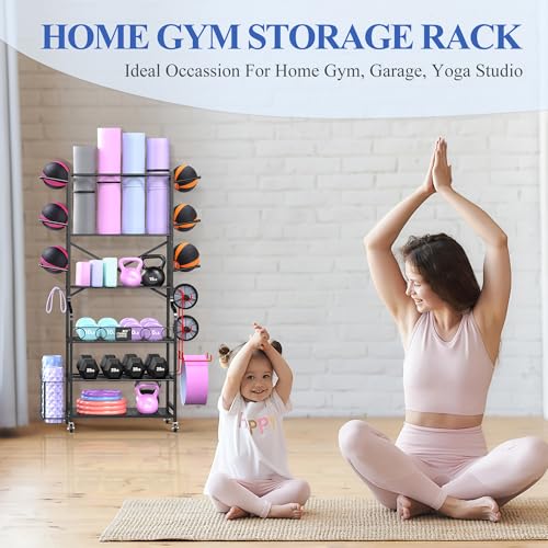 Home Gym Rack for Dumbbells, Yoga Mats and Workout Equipment - view 7