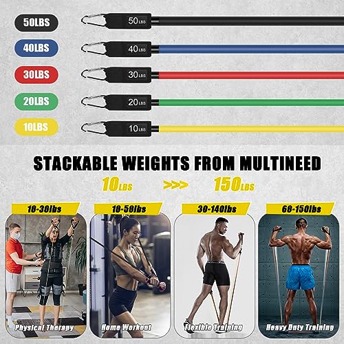 23 Pack Resistance Bands Set Workout Bands, 5 Stackable Exercise Bands - view 2
