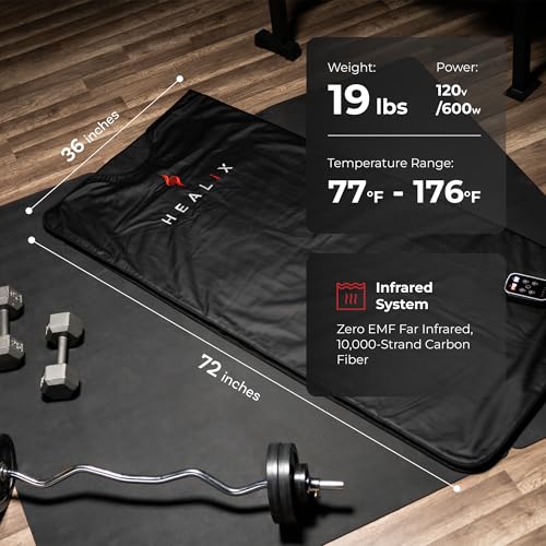 Infrared Sauna Blanket - Zero EMF Portable Sauna for Detox, Recovery & Wellness - 10,000-Strand Far Infrared Carbon Fiber Heating, Adjustable 77-176°F | Hook-and-Loop Closure - view 5