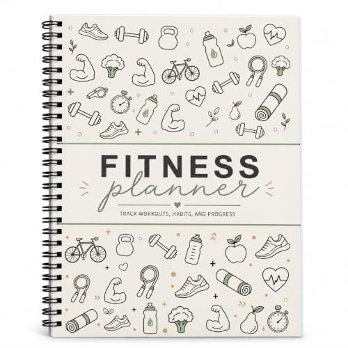 Ultimate Fitness planner, Weight loss journal bundle,Healthy habit trackers,Exercise Workout steps water Cardio Sleep tracker,diet plan