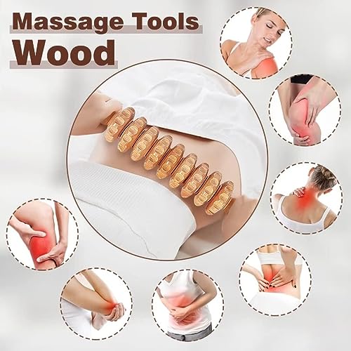10-in-1 Wood Therapy Massage Tools Gua Sha Wooden Massager for Body Shaping Massage Tool Set Wood Therapy Tools for Relieving Muscle Pain Body Lymphatic Drainage Massager Anti-Cellulite - view 2