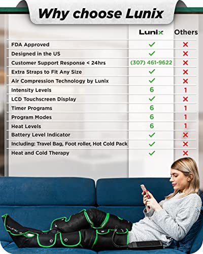 LX10 Full Leg Massager with Heat & Cold Therapy – Cordless Compression Boots for Circulation, Pain Relief & Recovery – Adjustable Fit with Extra Straps, Touchscreen Remote, Travel Bag - view 3