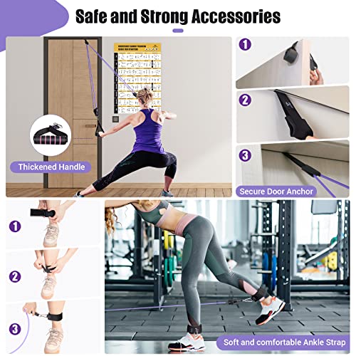 Resistance Bands with Handles for Women, 5 Level Exercise Bands - view 4