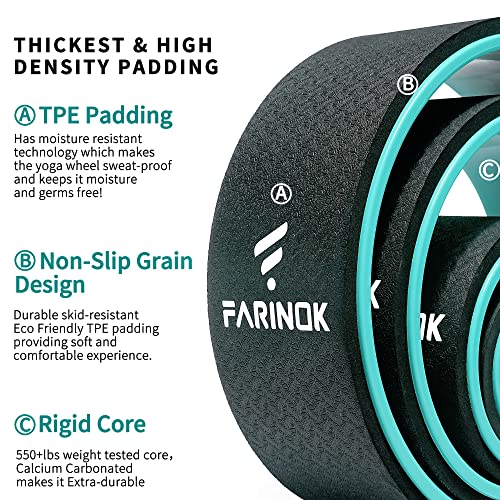 Yoga Wheel Set of 3+1, Upgraded 10MM Thick Back Wheels for Pain Relief - view 3