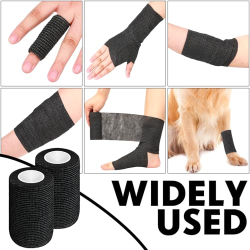 96 Pack Bandage Wrap, Black 4 Inch X 5 Yard - view 3