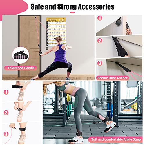 Resistance Bands with Handles for Women, 5 Level Exercise Bands - view 4