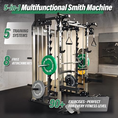 B52 Machine Home Gym with Power Rack, Cable Crossover, Dual Pulley System, Landmine, and Multi-Grip Pull-Up Bar – Heavy-Duty Fitness Equipment for Strength Training and Full-Body Workouts - view 2