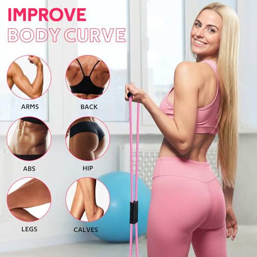Home Pilates Kit for Women,Pilates Ring Set with Magic Circle,Resistance Bands,Figure 8 Workout Bands,Mini Ball, Compact Toning Fitness Essentials Starter Set Accessories Gift - view 4
