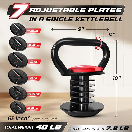 Adjustable Kettlebell Set, Strength Training Weights - view 2