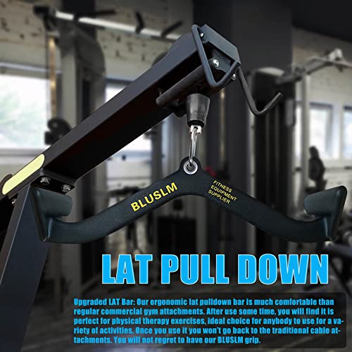 LAT Pull Down Bar for Cable Machine, LAT Pulldown Attachments T-bar V-bar Cable Attachment for Gym, Back Tricep Strength Training Handle - view 6