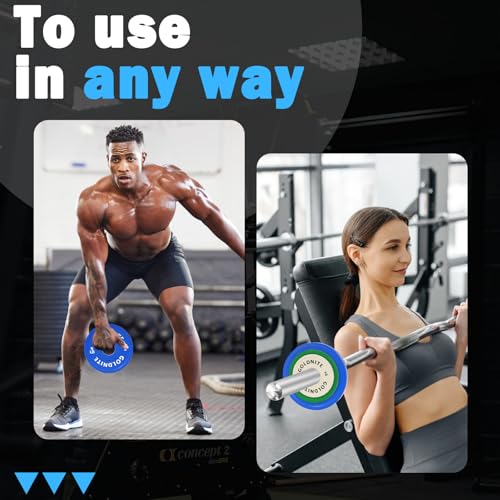 Change Plates Set 1.25LB 2.5LB 5LB Set Fractional Weight Plate Olympic Bumper Plates for Cross Training Steel Insert Strength Training Weight Plates - view 5