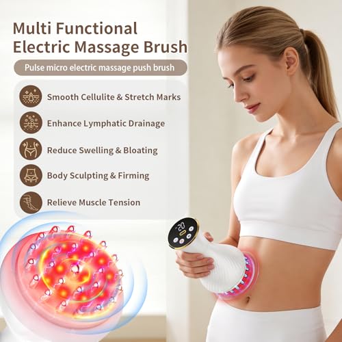Body Sculpting Machine, Lymphatic Drainage Massager & Anti Cellulite Massage Tool, Helps Reduce Stretch Marks & Cellulite, Pain Relief Devices for Legs, Arms & Belly, Body (White) - view 7