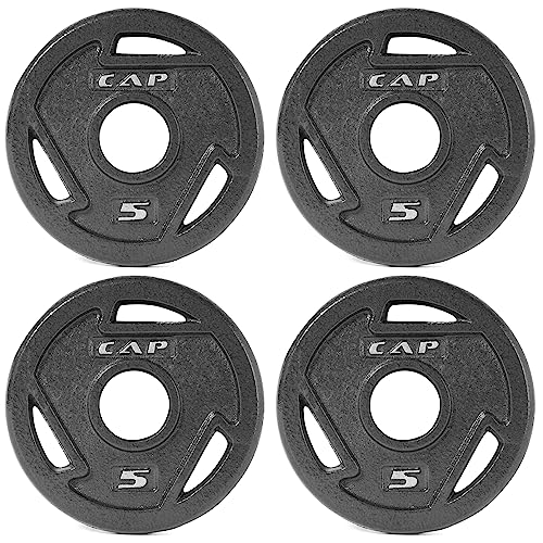 Olympic 2-Inch Weight Plates, Cast Iron & Rubber Coated