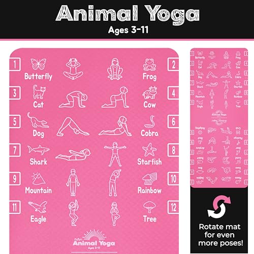 Kids Yoga Mat - Non-Slip Lightweight TPE Exercise Mat - Ideal for Boys & Girls (Ages 3-12), Toddlers & Children in Kindergarten, Preschool, School. PVC Free. 6mm Thick. Carry Strap - view 4