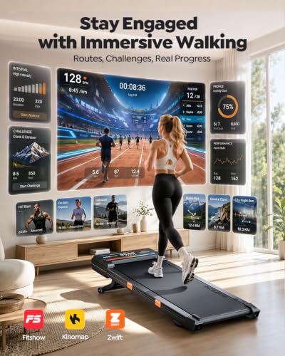 Walking Pad Treadmill with 15% Auto Incline, Under Desk Treadmill for Home - view 4