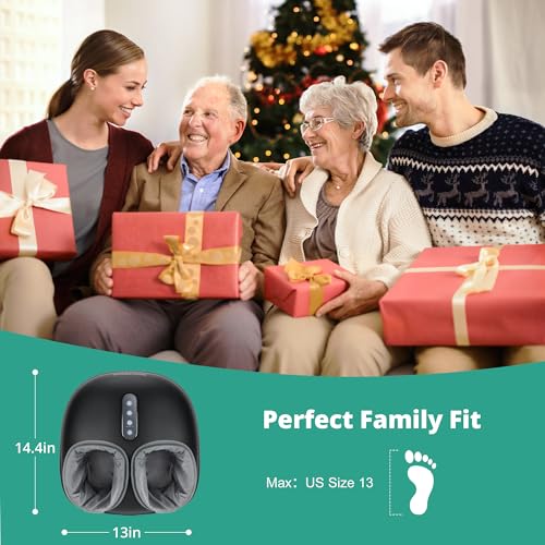 Foot Massager with Heat - Shiatsu Feet Massage Machine Delivers Relief for Tired Muscles & Plantar, Deep Kneading Therapy, Multi-Level Settings for Home, Office Use, Size up to 13" - view 2
