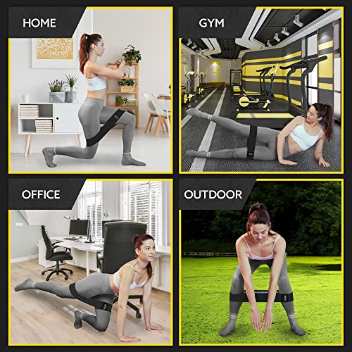 Fabric Resistance Bands for Working Out, 3-Pack for Legs and Glutes - view 5