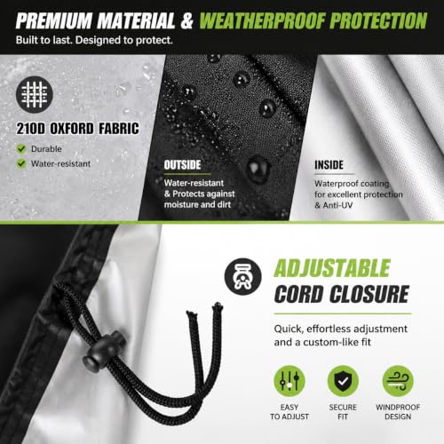Rowing Machine Cover for Peloton Row Ultimate Package 2022-pr, Waterproof Fitness Equipment Cover Indoor Outdoor Rower, Oxford Fabric Protective Cover with Adjustable Drawstring - view 3