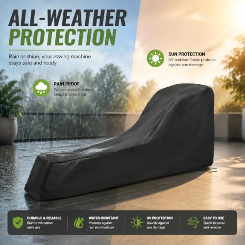 Rowing Machine Cover for Peloton Row Starter Package 2022-pr, Waterproof Fitness Equipment Cover Indoor Outdoor Rower, Oxford Fabric Protective Cover with Adjustable Drawstring - view 7