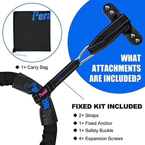 Battle Rope With Wear-Resistant Nylon Protective Sleeve - Heavy Battle Rope for Strength Training, Home Fitness Exercise - Anchor Strap Kit Included - view 2