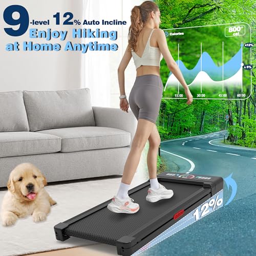 Walking Pad Treadmill 12% Auto Incline, Under Desk Treadmill - view 2