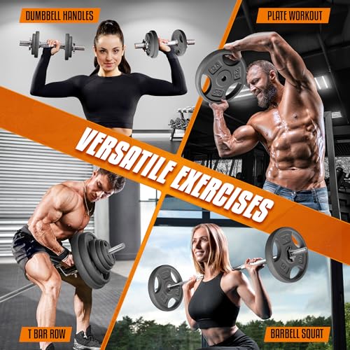 1 Inch Grip Weight Plates, Cast Iron Strength Training - view 4