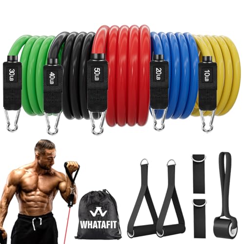 Resistance Bands with Handles, 150 lb Exercise Bands Set