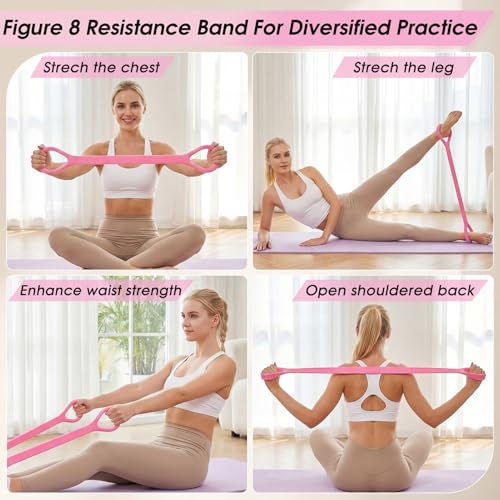 Multifunction Pedal Resistance Band with Handle Set,Pink - view 5