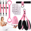 Multifunction Pedal Resistance Band with Handle Set,Pink