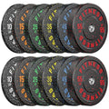 20-650lbs Bumper Plates 2" Weight Plates Barbell Weightlifting