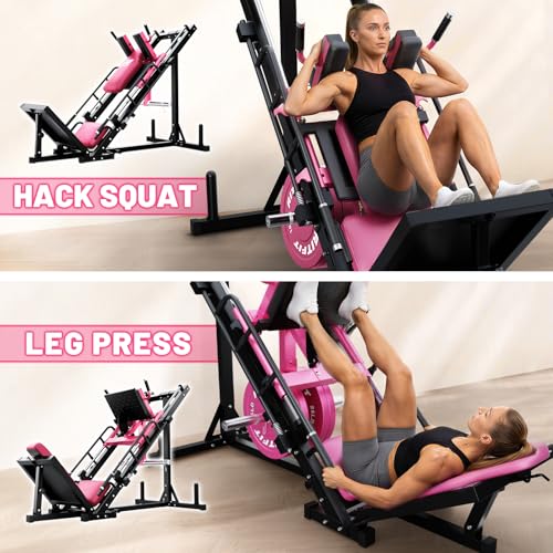 Leg Press Hack Squat Machine with Linear Bearing, 1200LB Capacity - view 3