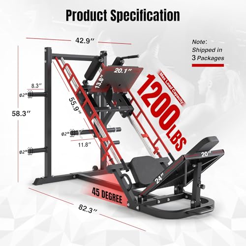 Leg Press Hack Squat Machine Combo for Home Gym, Upgraded Leg Press - view 5