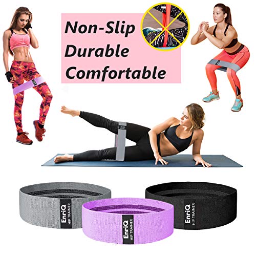 Booty Bands Fabric Resistance Bands for Legs and Butt - Non Slip Cloth Hip Bands Elastic Workout Bands - Activate Glutes and Thighs - Made of Premium Elastic Fabric - view 2