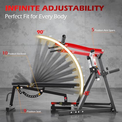Chest Press Machine, 1250lbs Foldable Shoulder Home Gym Equipment - view 2