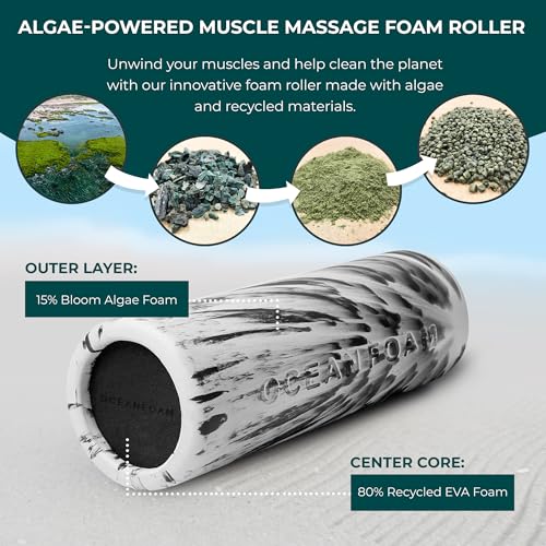 Tsunami Roller - XLarge Soft Density Foam Roller (Black Marbled) - view 4