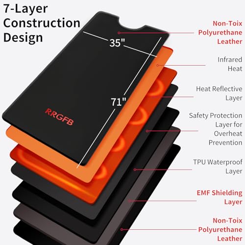 Infrared Sauna Blanket, Portable Dry Sauna Bag, PU Sleeveless-Black - view 2