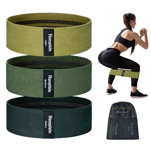 Resistance Bands for Working Out, 3 Levels Fabric Exercise Bands Set