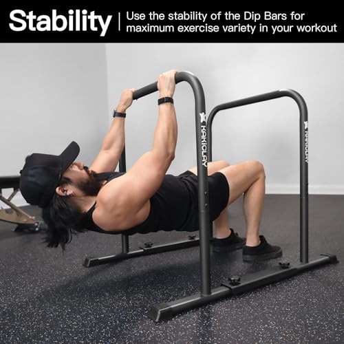 2026 Upgrade World's Best Strongest Premium Dip Bars with Adjustable Ultra-Stable Settings & Non-Slip Feet - USA Original Patent, USA Designed, USA Shipped, USA Warranty - view 4