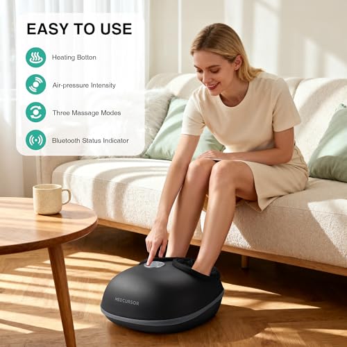 Foot Massager with Heat - 2026 Upgraded Shiatsu Deep Kneading Machine, Multi Air Compression Intensity, Smart APP Mobile Remote Control, Feet Massage for Mom Women - view 2