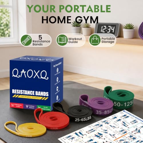 Resistance Bands Set, Workout & Pull Up Assistance Bands for Home Gym - view 6