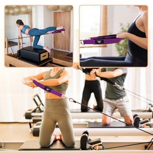Thick Long Pilates Straps Double Loop D-Ring Non-Slip for Reformer - view 6