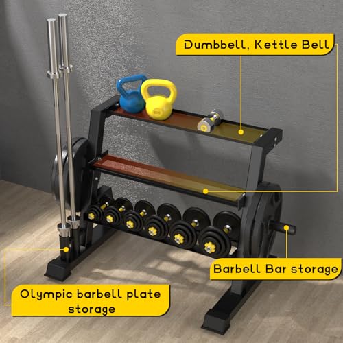 3-Tier Weight Rack, Dumbbell Kettlebell Rack - view 4