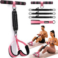 Adjustable Foot Pedal Resistance Band with Handle, Multifunction AB/Core Workout Equipment for Women, 3-in-1 Exercise Bands for Working Out, 30-90lbs Heavy Duty Home Gym Yoga Fitness Equipment